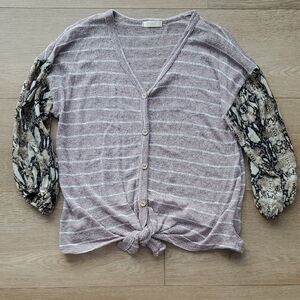 ODDY Blouse with Tie Front- NWOT